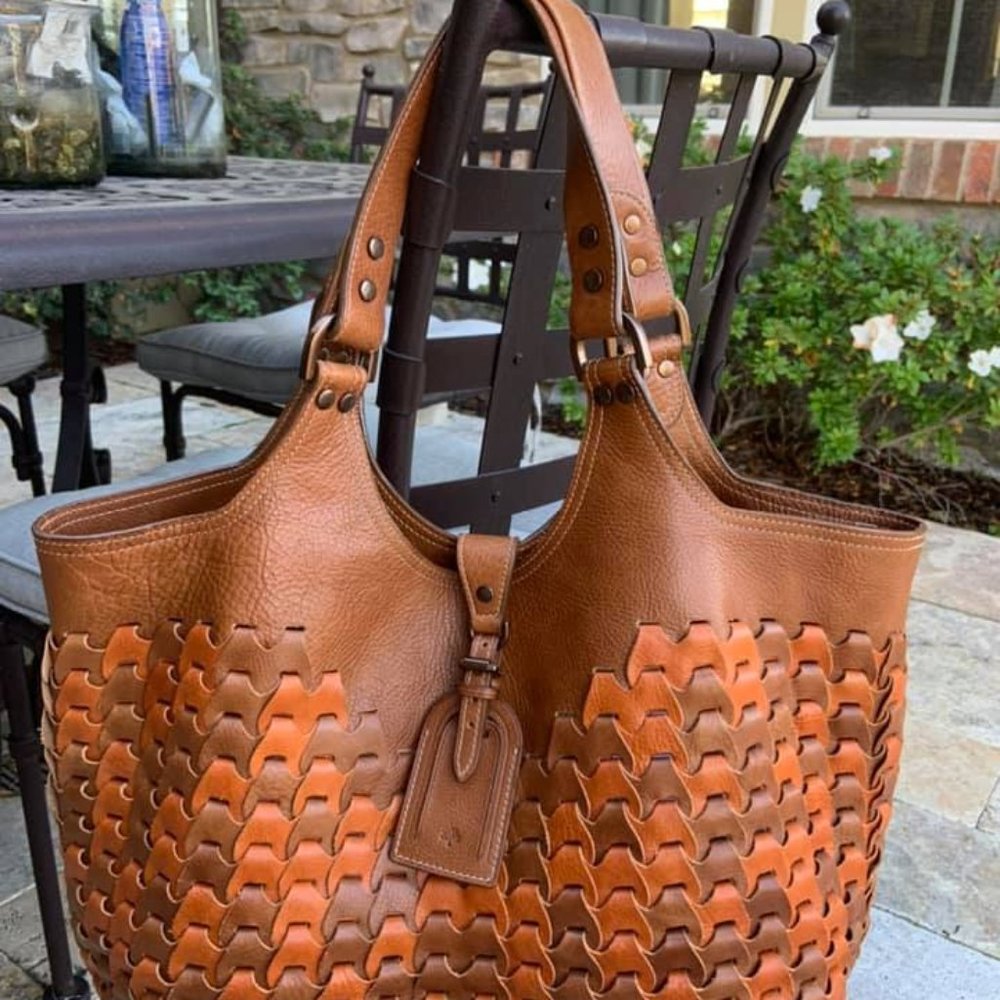 MULBERRY WOVEN TOTE BAG